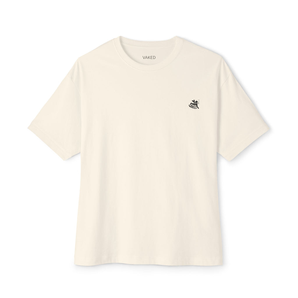 Boxy Tee — "Waked State Flow" Floral Graphic Oversized T-Shirt
