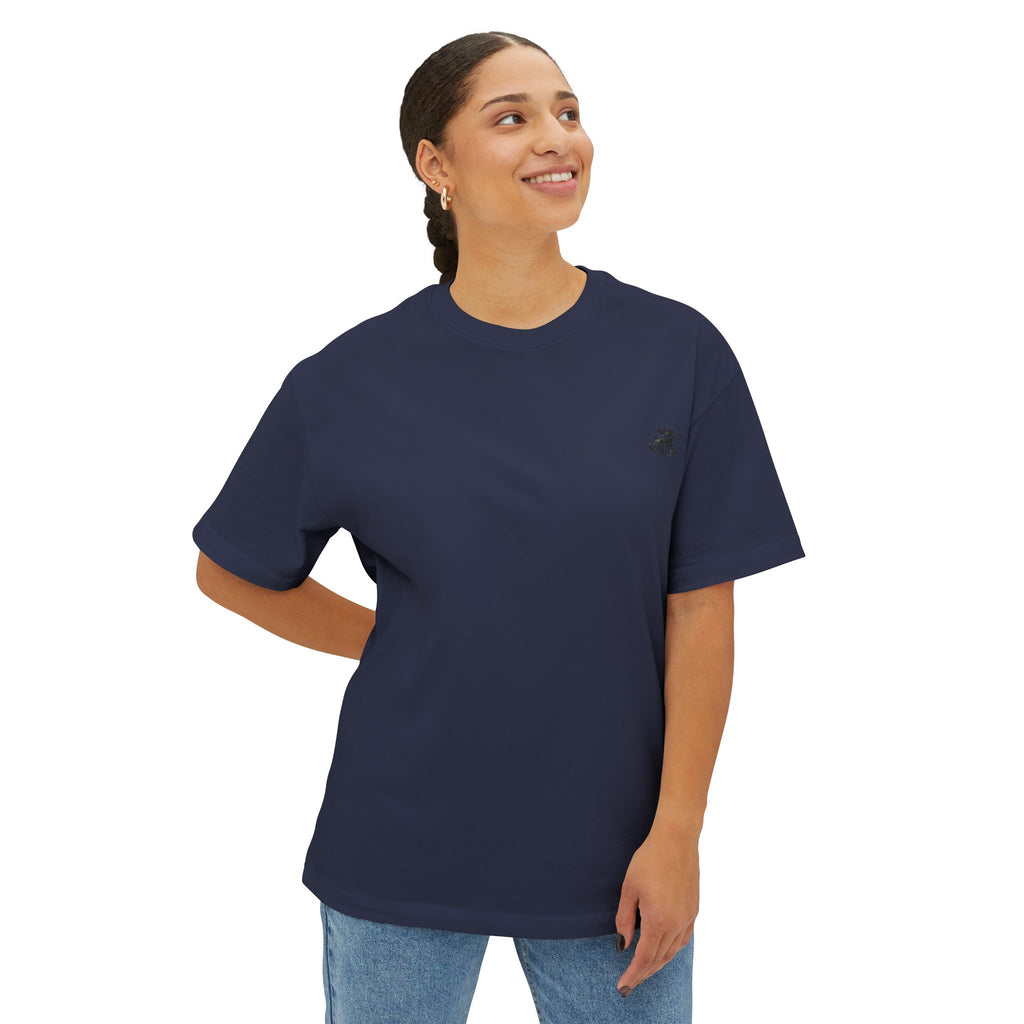 Boxy Tee — "Waked State Flow" Floral Graphic Oversized T-Shirt