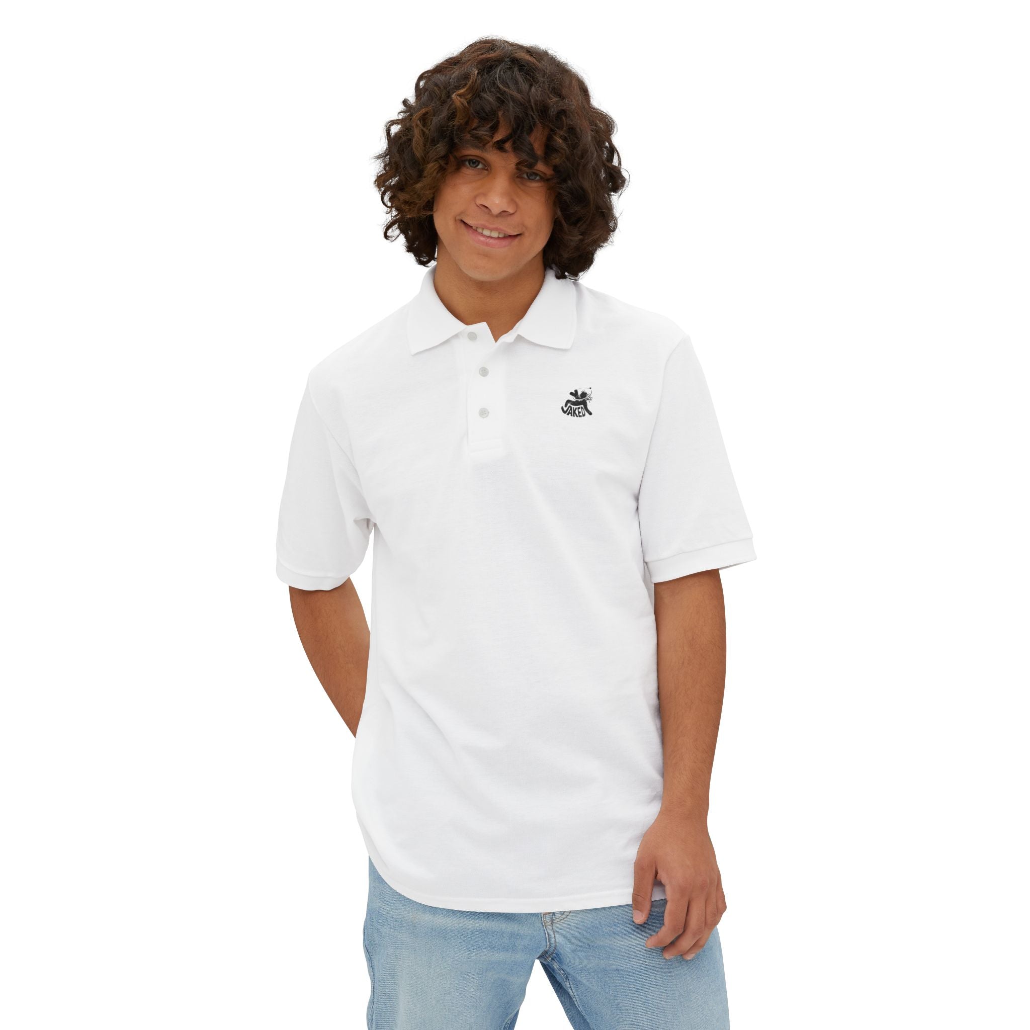 Classic Men's Piqué Polo with Small Chest Emblem — Golf, Casual & Workwear