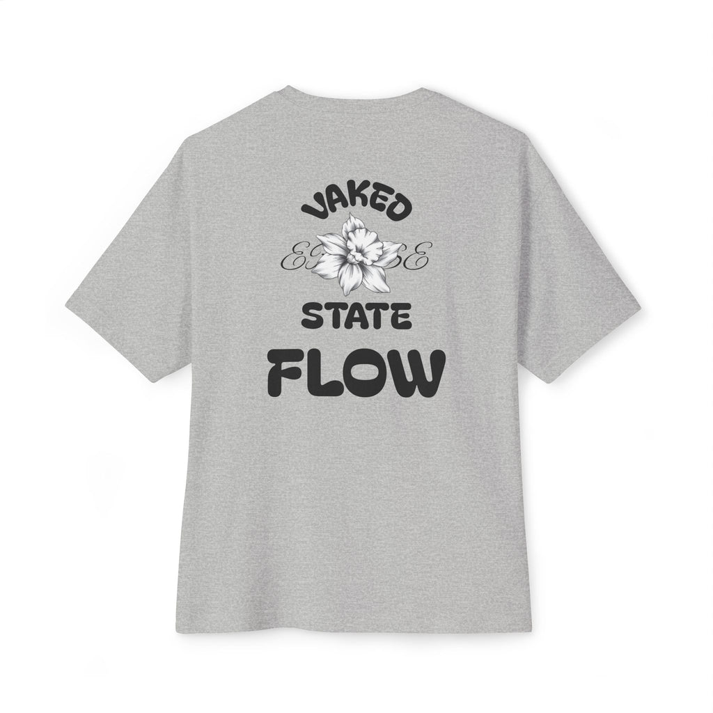 Boxy Tee — "Waked State Flow" Floral Graphic Oversized T-Shirt