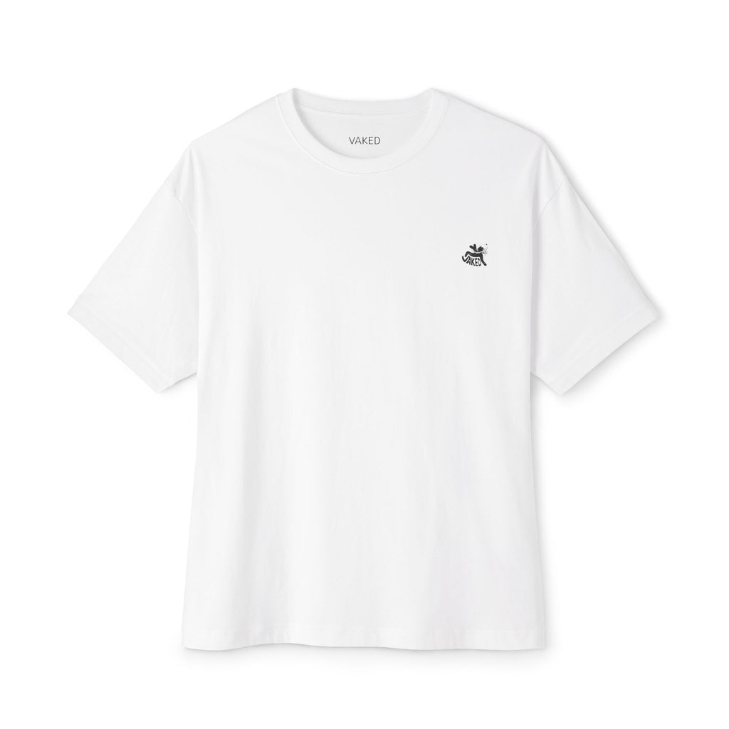 Boxy Tee — "Waked State Flow" Floral Graphic Oversized T-Shirt